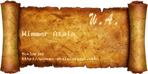 Wimmer Atala névjegykártya